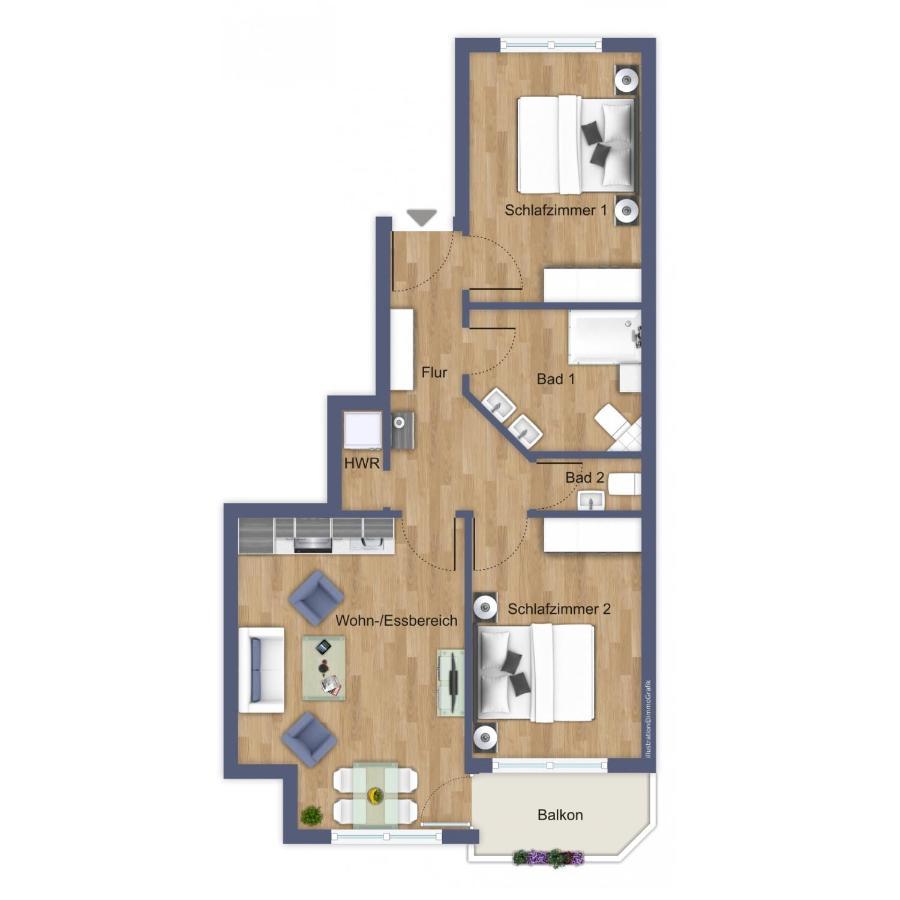 Villa Hanse Wohnung 309 Кюлунгсборн Экстерьер фото